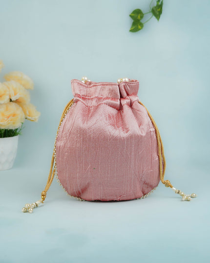 Potli Bag with Beads Work - 9 inch - WBG1950