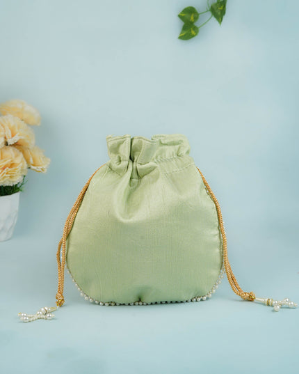 Potli Bag with Beads Work - 9 inch - WBG1950