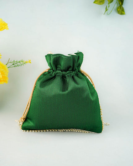 Potli Bag with Beads Work - 9 inch - WBG1951