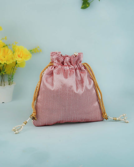 Potli Bag with Beads Work - 9 inch - WBG1951