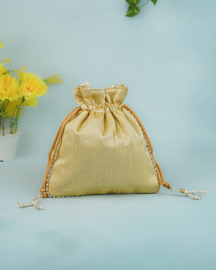 Potli Bag with Beads Work - 9 inch - WBG1951