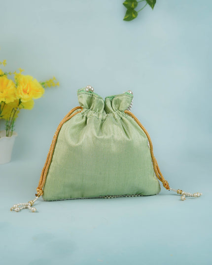 Potli Bag with Beads Work - 9 inch - WBG1951