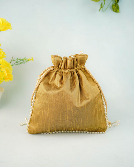 Potli Bag with Beads Work - 9 inch - WBG1951