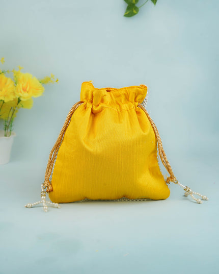 Potli Bag with Beads Work - 9 inch - WBG1951