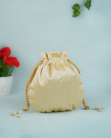 Potli Bag with Embroidery Work - 9 inch - WBG1952