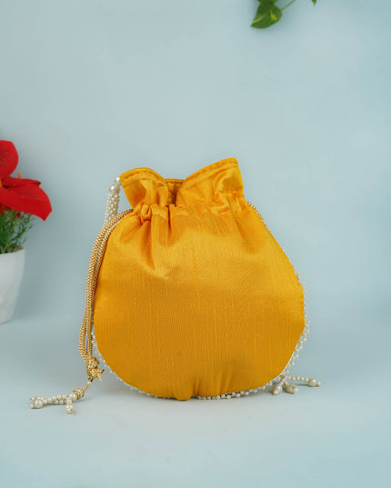 Potli Bag with Embroidery Work - 9 inch - WBG1952