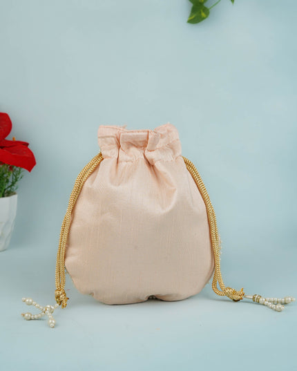 Potli Bag with Embroidery Work - 9 inch - WBG1952