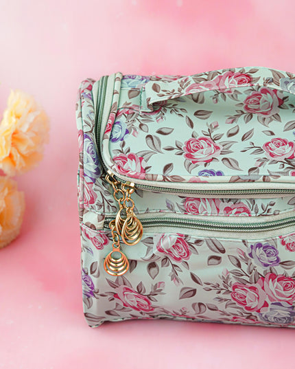Floral Print Travel Pouch - WBG1954