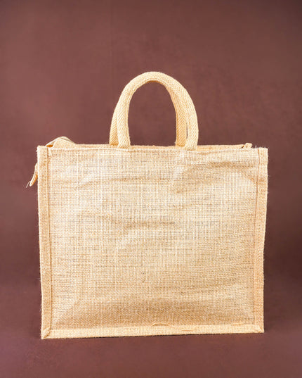 Jute Bag - Radhakrishna Print - 14x12 inch - WBG1961