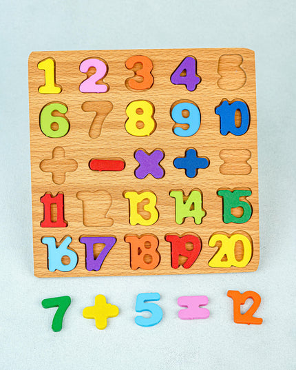 Kids - Wooden Puzzle Board - 1234 - WBG1965-3