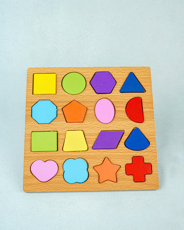 Kids - Wooden Puzzle Board - Shapes - WBG1965-4