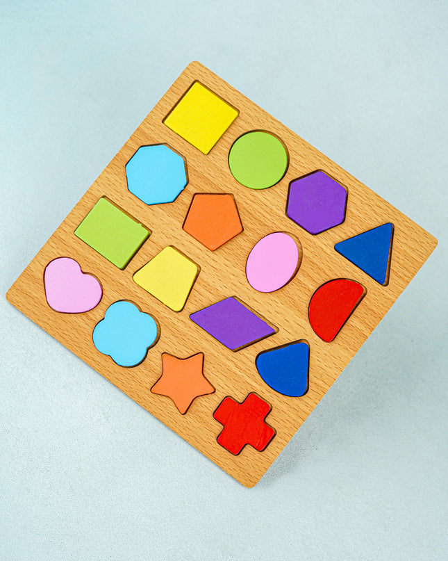 Kids - Wooden Puzzle Board - Shapes - WBG1965-4