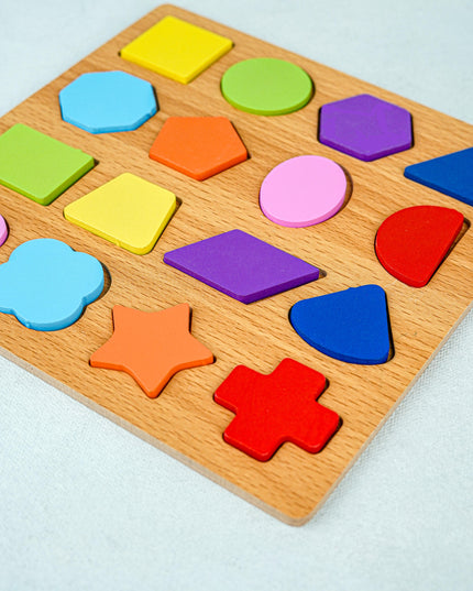 Kids - Wooden Puzzle Board - Shapes - WBG1965-4