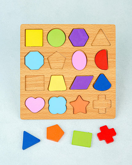 Kids - Wooden Puzzle Board - Shapes - WBG1965-4