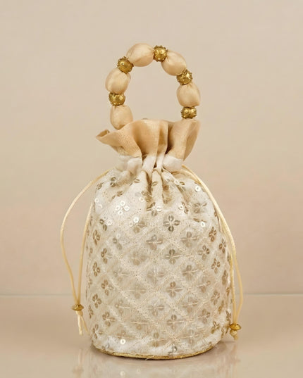 Potli Bag with Chamki Work - 8X7 inch - WBG1984