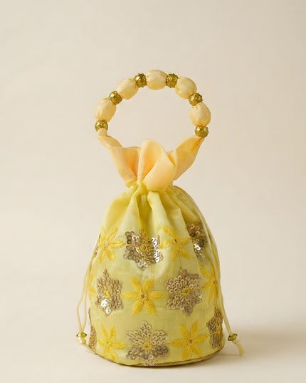 Potli Bag with Chamki Work - 8X6 inch - WBG1985