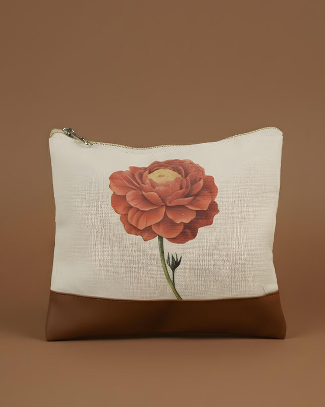 Floral Jute Pouch - 9X8 inch - WBG1990