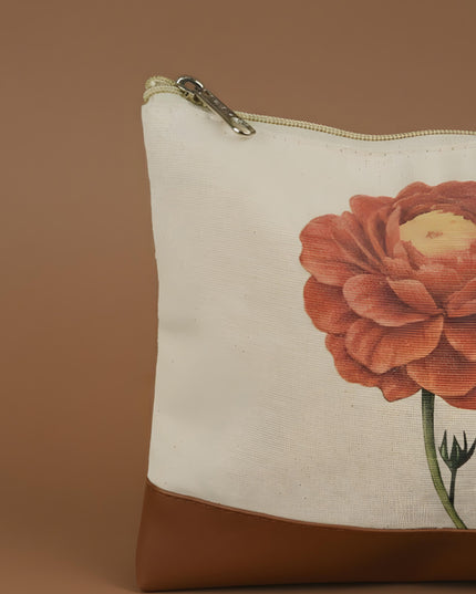 Floral Jute Pouch - 9X8 inch - WBG1990