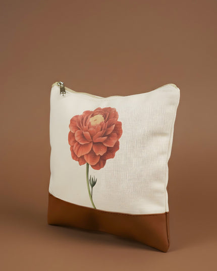 Floral Jute Pouch - 9X8 inch - WBG1990