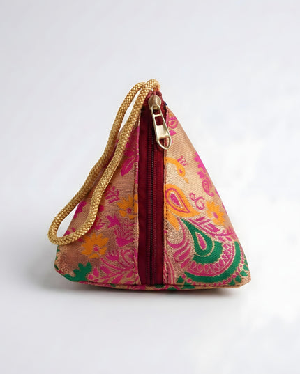 Banarasi Triangle Pouch - 5 inch - WBG1993