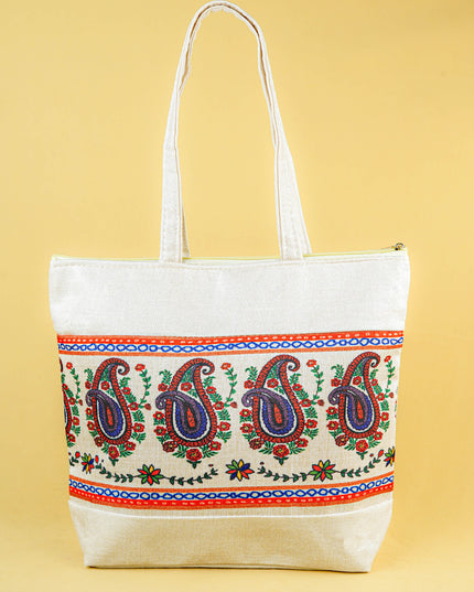 Printed Jute Bag - 13x11 inch - WBG1994