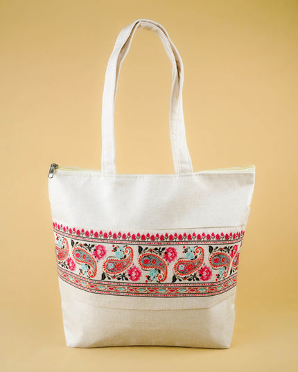 Printed Jute Bag - 13x11 inch - WBG1994