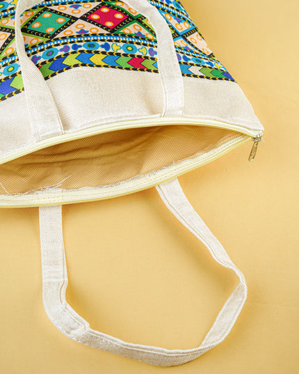 Printed Jute Bag - 13x11 inch - WBG1994