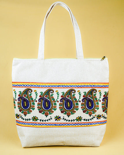 Printed Jute Bag - 13x11 inch - WBG1994
