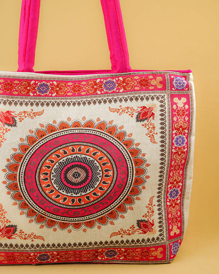 Printed Hand Bag - 13x7 inch - WBG2004