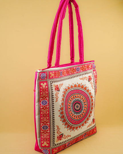 Printed Hand Bag - 13x7 inch - WBG2004