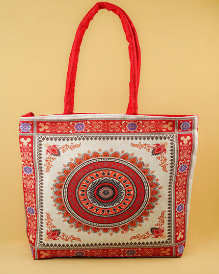 Printed Hand Bag - 13x7 inch - WBG2004