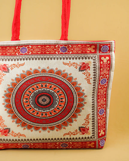 Printed Hand Bag - 13x7 inch - WBG2004