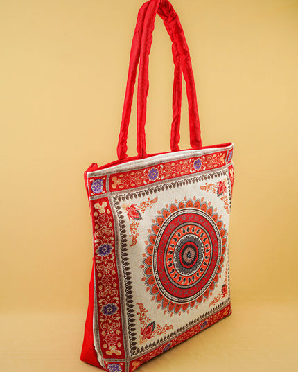 Printed Hand Bag - 13x7 inch - WBG2004
