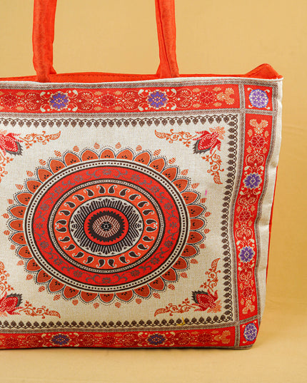 Printed Hand Bag - 13x7 inch - WBG2004