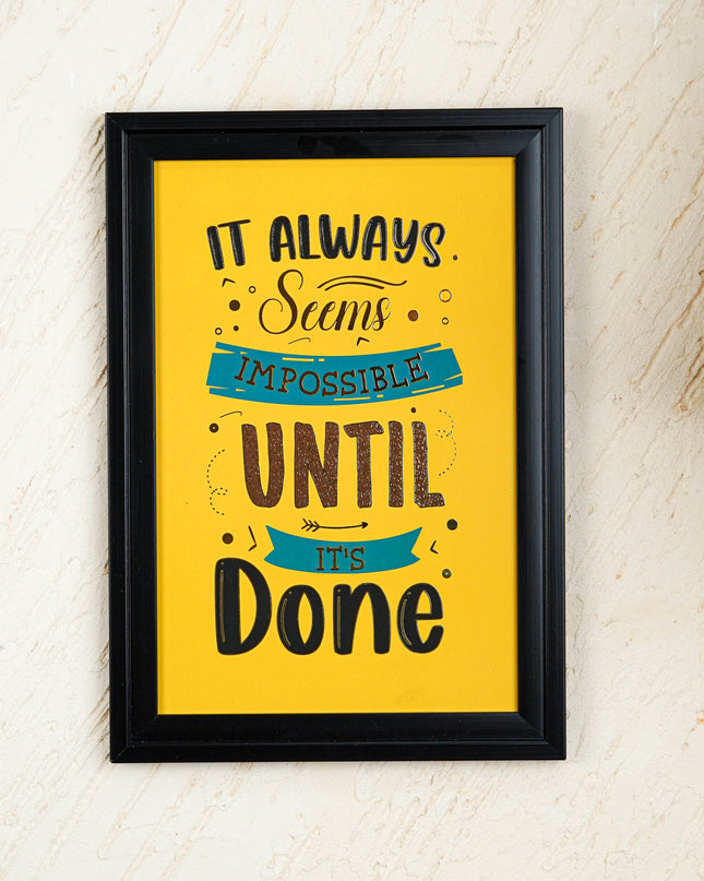 Motivational Quotes Wall Hanging Frames - 10x14 inch - WBG2005-1