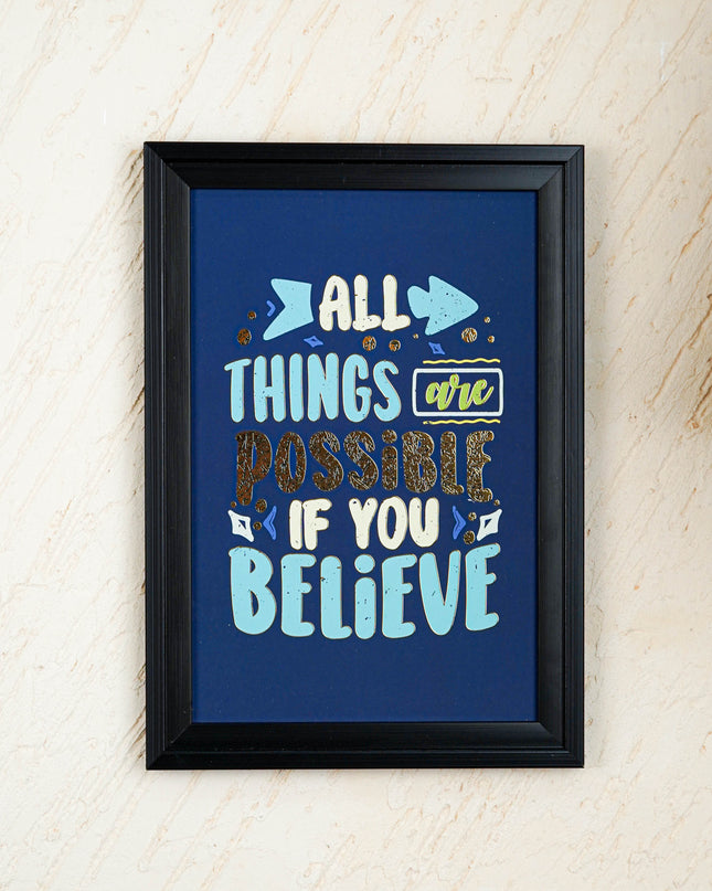 Motivational Quotes Wall Hanging Frames - 10x14 inch - WBG2005-7