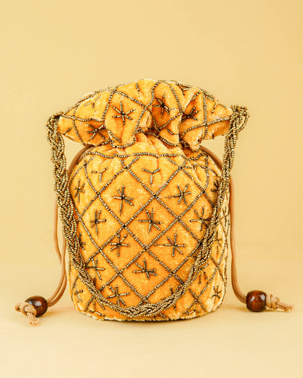 Potli Bag with Chamki Work - 8 inch - WBG2008