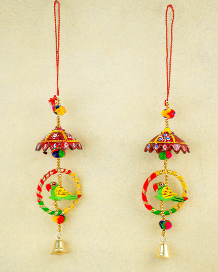 Parrot Thoran with Bell - Set of 2 - 15 inch - WBG2011