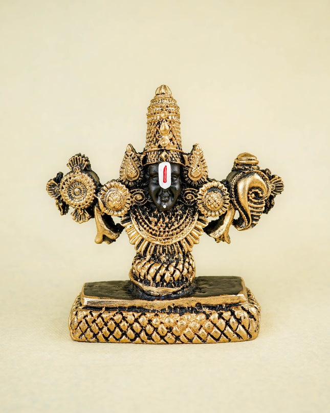 Polyresin Tirupathi Balaji Idol - 4 inch - WBG2013