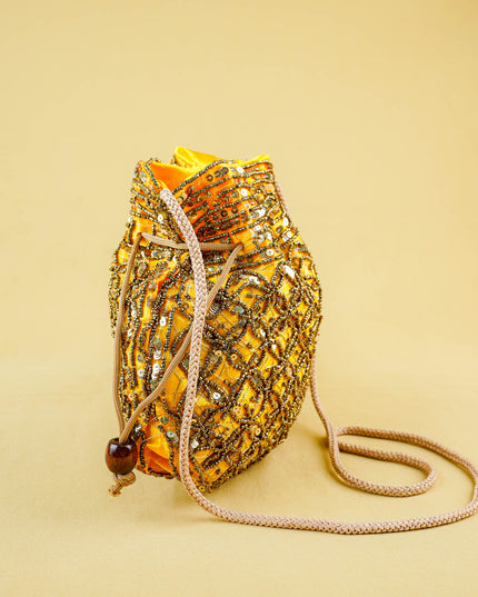 Potli Bag with Chamki Work - 8 inch - WBG2015