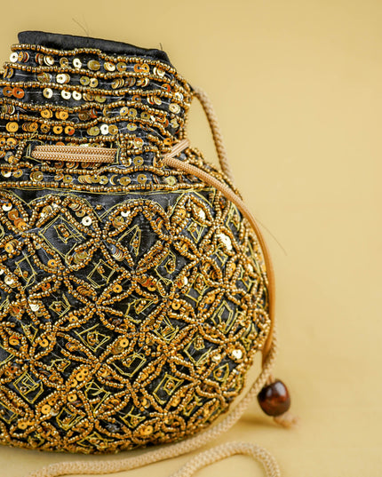 Potli Bag with Chamki Work - 8 inch - WBG2015