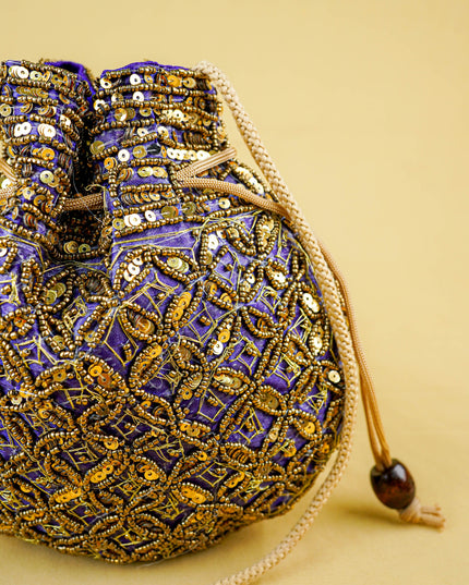 Potli Bag with Chamki Work - 8 inch - WBG2015