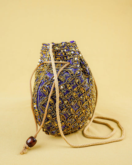 Potli Bag with Chamki Work - 8 inch - WBG2015