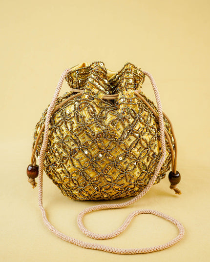 Potli Bag with Chamki Work - 8 inch - WBG2015