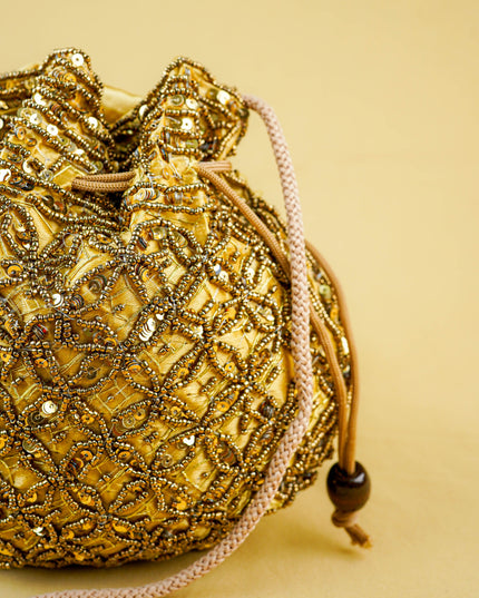 Potli Bag with Chamki Work - 8 inch - WBG2015