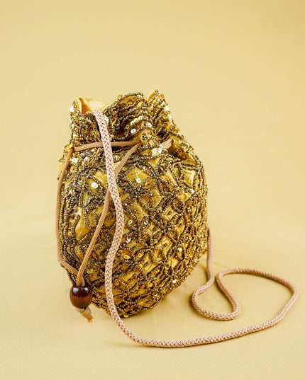 Potli Bag with Chamki Work - 8 inch - WBG2015