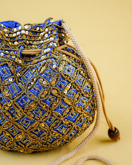 Potli Bag with Chamki Work - 8 inch - WBG2015