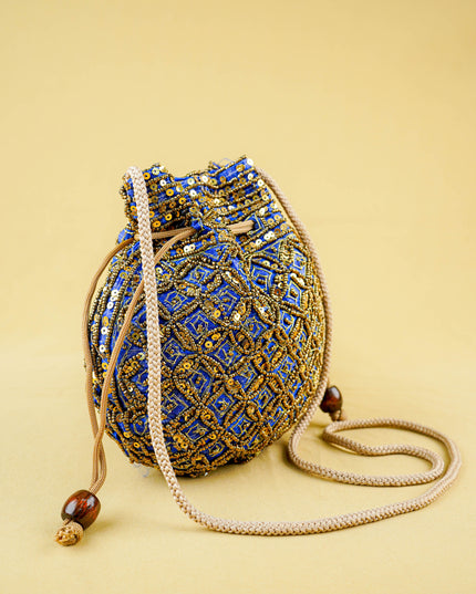 Potli Bag with Chamki Work - 8 inch - WBG2015