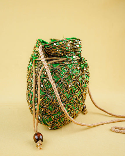 Potli Bag with Chamki Work - 8 inch - WBG2015