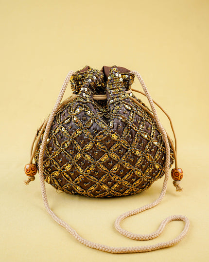 Potli Bag with Chamki Work - 8 inch - WBG2015